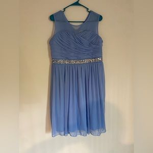 Embellished Illusion-Neck Dress